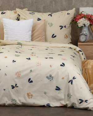 Bavlnené obliečky Dragonflies, 140 x 200 cm, 70 x 90 cm