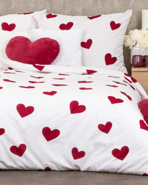 Bavlnené obliečky Red Hearts, 220 x 200 cm, 2 ks 70 x 90 cm