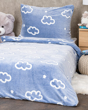 Svietiace obliečky mikroflanel Cloud, 140 x 200 cm, 70 x 90 cm