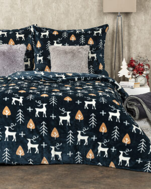 obliečky mikroflanel Nordic Deer, 140 x 220 cm, 70 x 90 cm