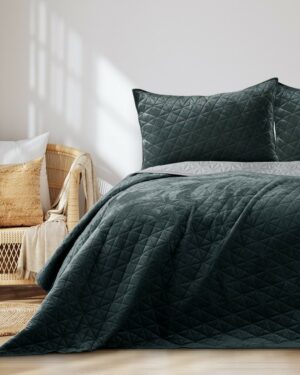 AmeliaHome Prehoz na posteľ Laila grafit, sivá, 220 x 240 cm