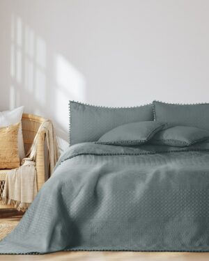 AmeliaHome Prehoz na posteľ Meadore sivá, 220 x 240 cm