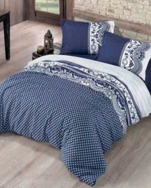 Kvalitex Bavlnené obliečky Canzone modrá, 140 x 220 cm, 70 x 90 cm