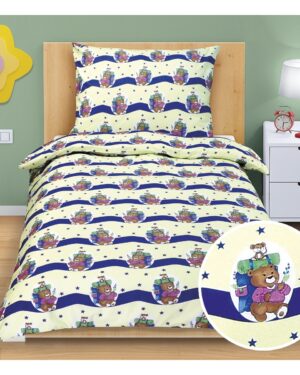 Bellatex Bavlnené obliečky Junior Medvedík, 140 x 200 cm, 70 x 90 cm