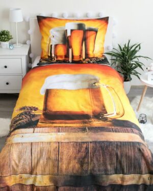 Jerry Fabrics Bavlnené obliečky Pivo, 140 x 200 cm, 70 x 90 cm