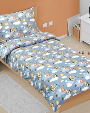 Bellatex Bavlnené obliečky Junior Medvedík v lietadle, 140 x 200 cm, 70 x 90 cm