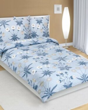 Bellatex Bavlnené obliečky Lúka modrá, 140 x 200 cm, 70 x 90 cm