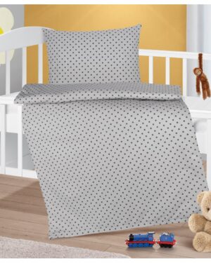 Bellatex Detský set vankúša a prikrývky Hviezdičky sivá, 75 x 100 cm, 42 x 32 cm