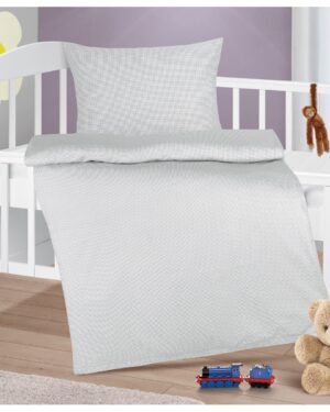 Bellatex Detský set vankúša a prikrývky Kocka sivá, 75 x 100 cm, 42 x 32 cm