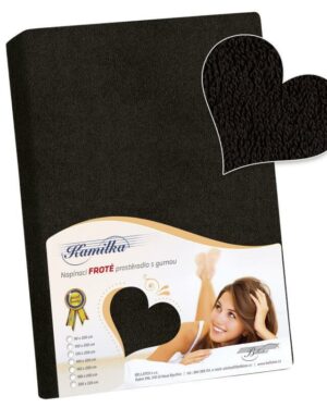 Bellatex Froté prestieradlo čierna, 160 x 200 cm