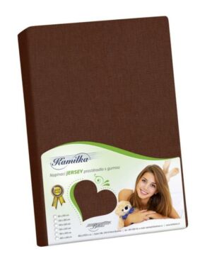 Bellatex Jersey prestieradlo tmavohnedá