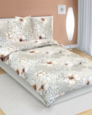 Bellatex Krepové obliečky Ibištek kávová, 140 x 220 cm, 70 x 90 cm