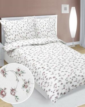 Bellatex Krepové obliečky Pnúce ruže, 140 x 200 cm, 70 x 90 cm