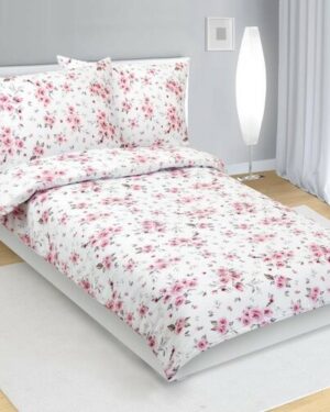 Bellatex Krepové obliečky Ruža ružová, 140 x 220 cm, 70 x 90 cm