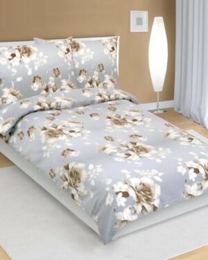 Bellatex Krepové obliečky Ruže kávová, 140 x 220 cm, 70 x 90 cm