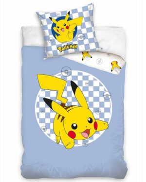 Carbotex Detské bavlnené obliečky Pokémon Jedinečný Pikachu, 140 x 200 cm, 70 x 90 cm