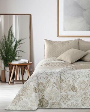 DecoKing Prehoz na posteľ Alhambra béžová, 170 x 210 cm