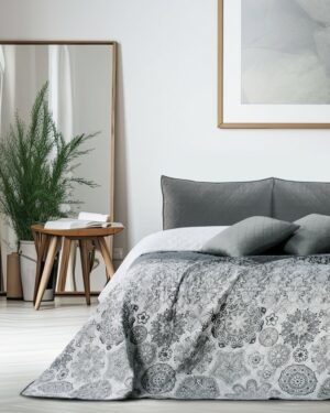 DecoKing Prehoz na posteľ Alhambra sivá, 220 x 240 cm, 220 x 240 cm