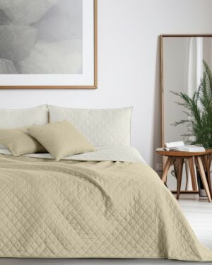 DecoKing Prehoz na posteľ Axel béžová, 220 x 240 cm, 220 x 240 cm