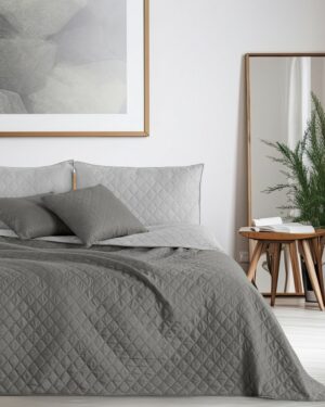 DecoKing Prehoz na posteľ Axel grafitová/sivá, 170 x 210 cm