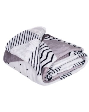 Jahu Deka XXL / Prehoz na posteľ Triangle grey, 200 x 220 cm