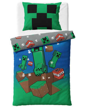 Detské obliečky Minecraft Creeper Explode, 140 x 200 cm, 70 x 90 cm