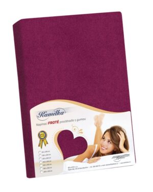 Bellatex Froté prestieradlo Kamilka bordó, 180 x 200 cm