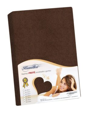 Bellatex Froté prestieradlo Kamilka tmavohnedá, 180 x 200 cm