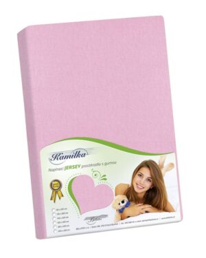 Bellatex Jersey prestieradlo Kamilka ružová, 200 x 220 cm
