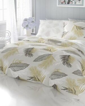 Kvalitex Bavlnené obliečky Delux Sanel sivá, 220 x 200 cm, 2 ks 70 x 90 cm