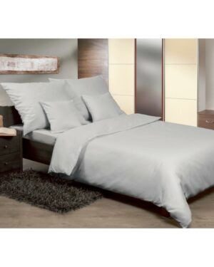 MATEX Saténové obliečky svetlosivá, 140 x 200 cm, 70 x 90 cm