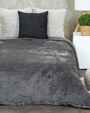 Matex Prehoz na posteľ Montana tmavosivá, 170 x 210 cm