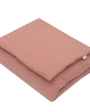 New Baby Mušelínový set s výplňou ružová, 80 x 70 cm