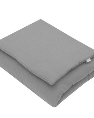 New Baby Mušelínový set s výplňou sivá, 80 x 70 cm