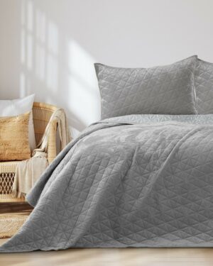 Restilo Prehoz na posteľ Laila strieborná, 220 x 240 cm