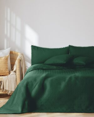 Restilo Prehoz na posteľ Meadore fľ. zelená, 220 x 240 cm