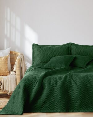 Restilo Prehoz na posteľ Ophelia fľ. zelená, 220 x 240 cm