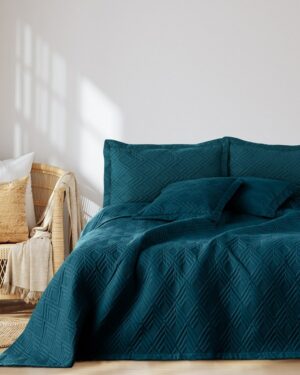 Restilo Prehoz na posteľ Ophelia modrozelená, 220 x 240 cm